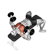 Dumbbell bench press demonstration