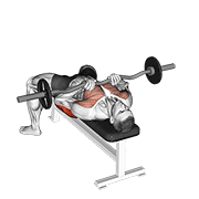 EZ-bar narrow-grip triceps press demonstration