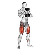 Goblet squat demonstration