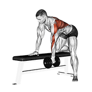 One-arm dumbbell row demonstration