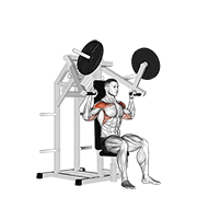 Seated military press demonstration